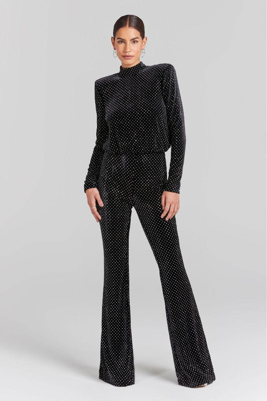 Stilla | Paillet Halv Turtleneck Langærmet Jumpsuit
