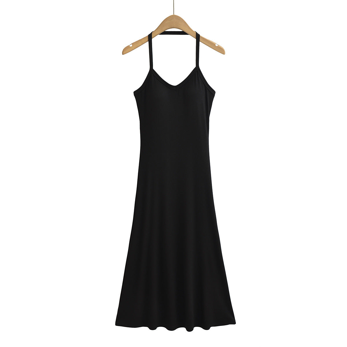 Dame afslappet spaghetti-strop kjole lavet af blødt stof med elegant snit Stilla