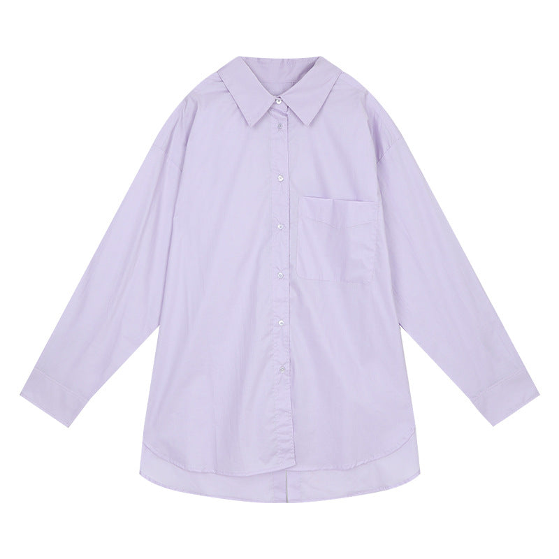 Dame afslappet bluse med moderne snit og praktisk brystlomme Stilla