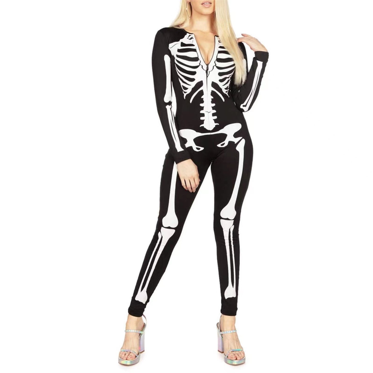 Femme Skeleton Print Bodysuit Stilla