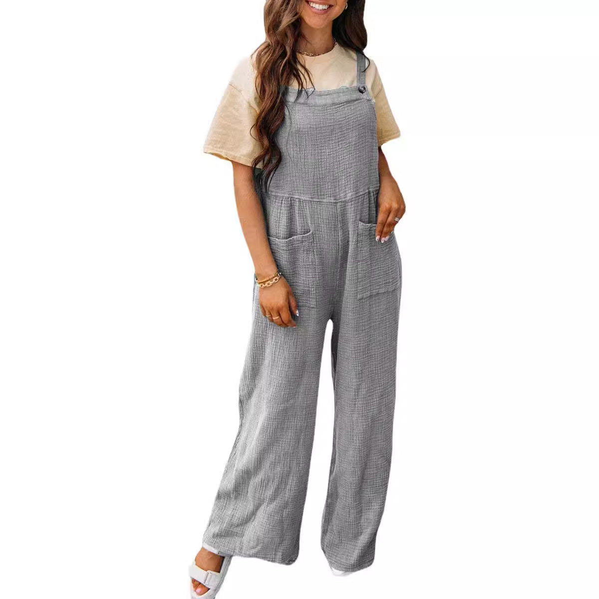Dame Fritid Utility Overall Jumpsuit Stilla