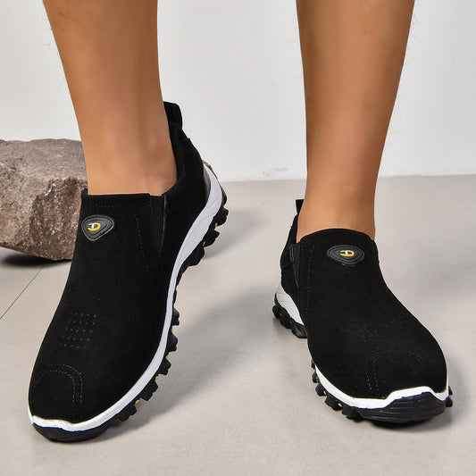 Dame sportslig Slip-On sneakers med åndbart overmateriale og skridsikker sål Stilla
