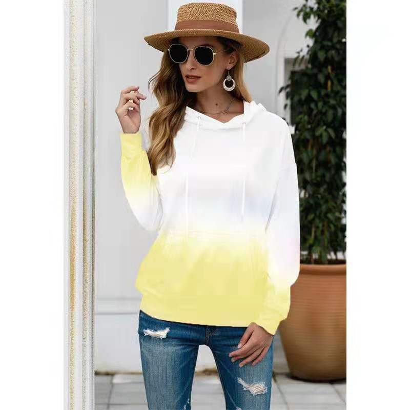 Dame afslappet hoodie med farvegradient Stilla