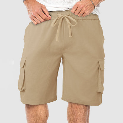 Herrer Cargo Shorts med elastisk talje og praktisk lomme-design Stilla