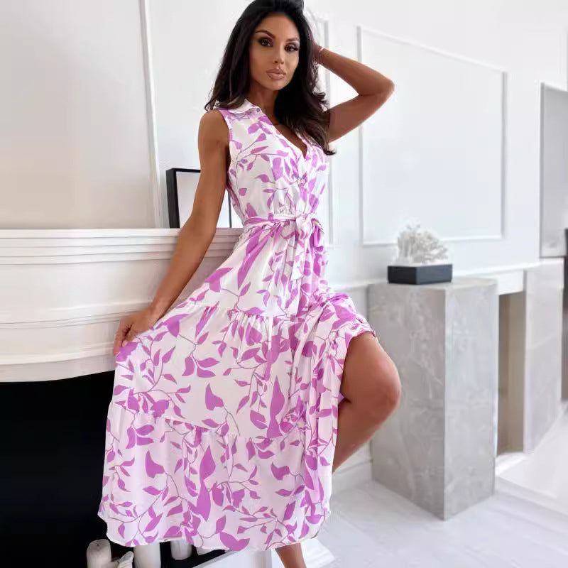 Dame Elegant Flydende Maxi Kjole Stilla