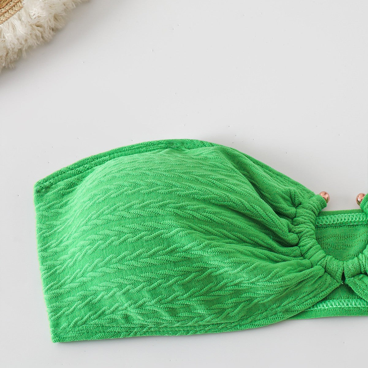 Dame elegant bandeau-bikini-sæt med justerbare bånd Stilla