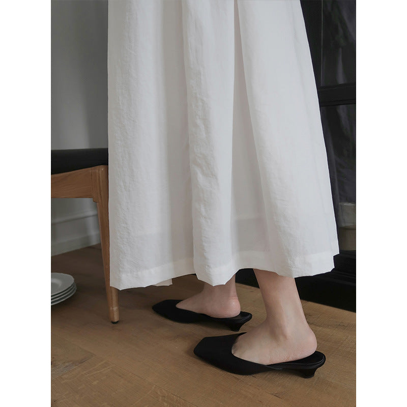 Dame afslappet Maxi-kjole med justerbare spaghettistropper og komfortabel pasform Stilla