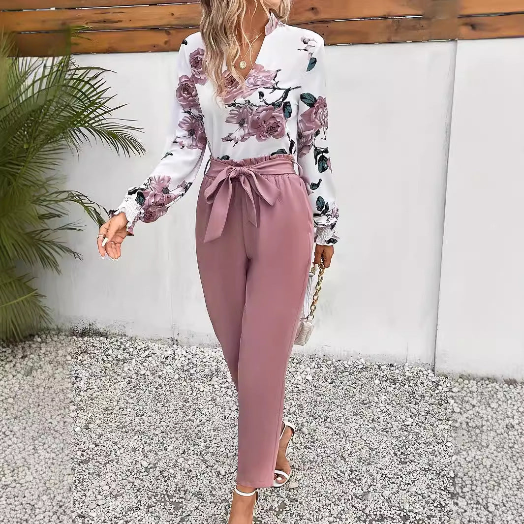 Dame elegant bluse og tidløs bukser Stilla