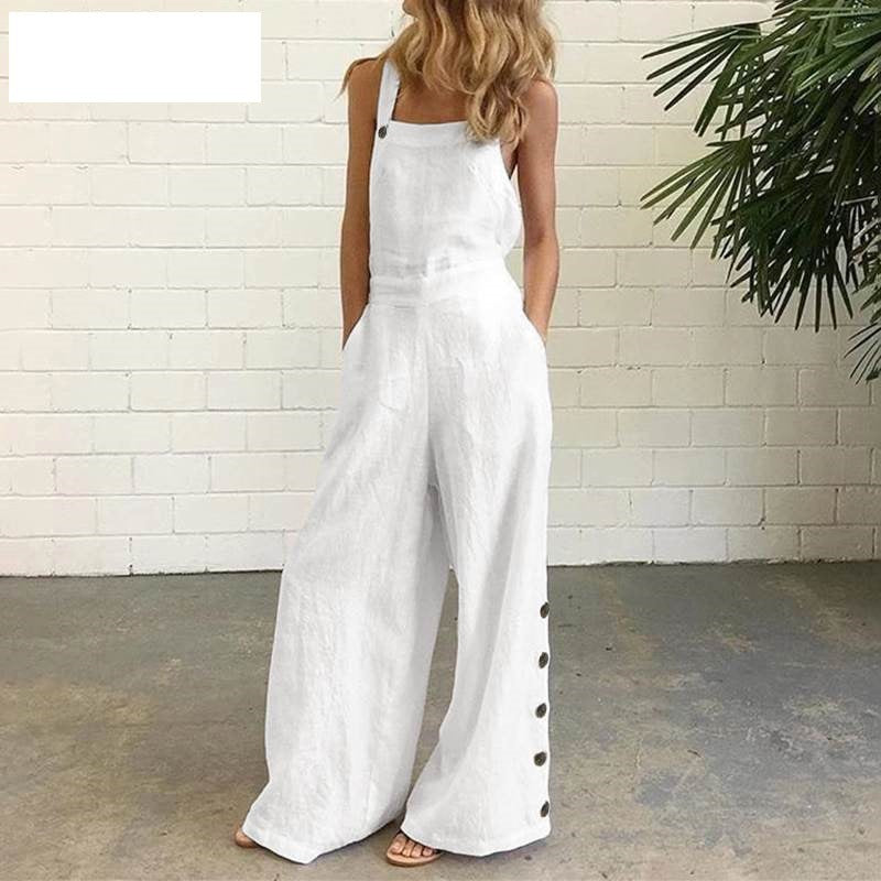 Femme Stilfuld Vidbenet Overalls-Jumpsuit Stilla
