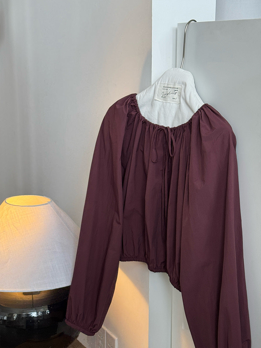 Dame afslappet fritids-skjortejakke med let materiale og elegant ståkrave Stilla