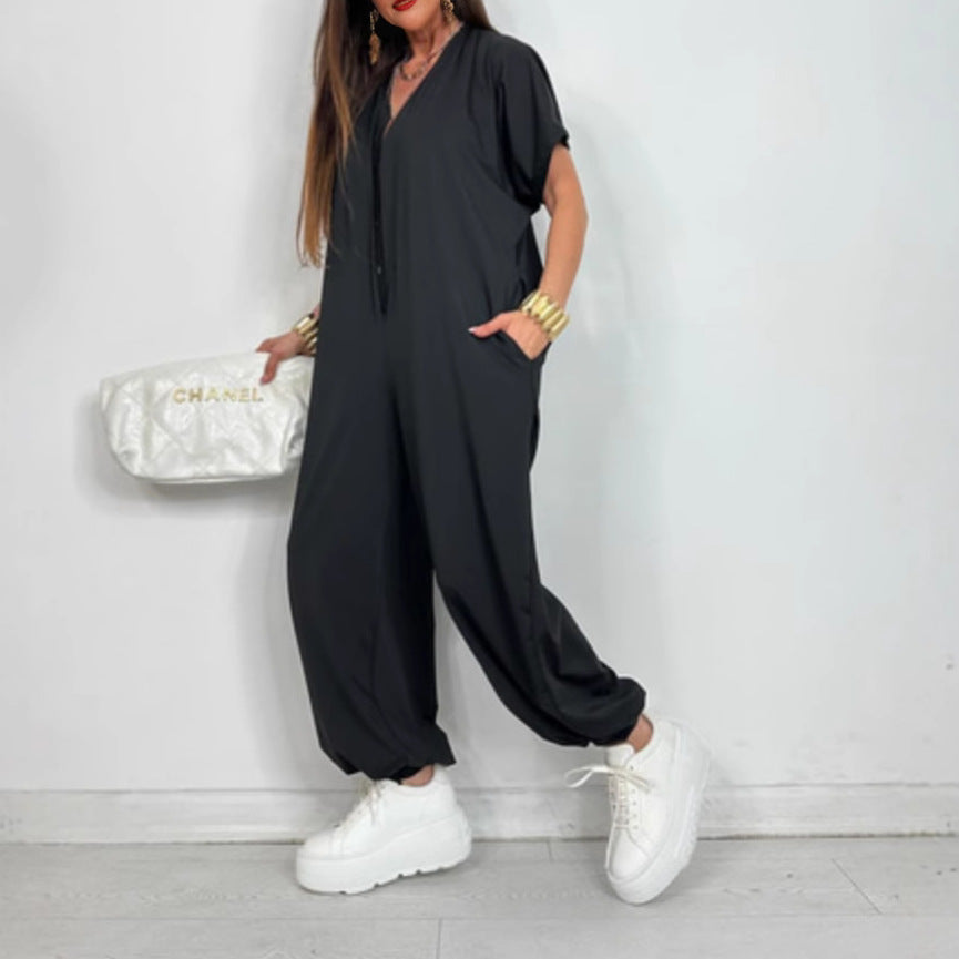 Dame Casual Jumpsuit med afslappet snit og praktiske lommer Stilla