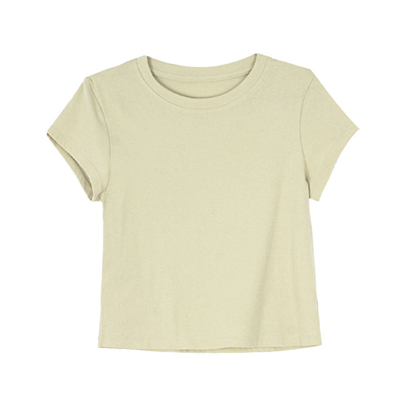 Dame afslappet kortærmet T-shirt med høj kvalitet, åndbar bomulds-kvalitet og komfortabel pasform Stilla