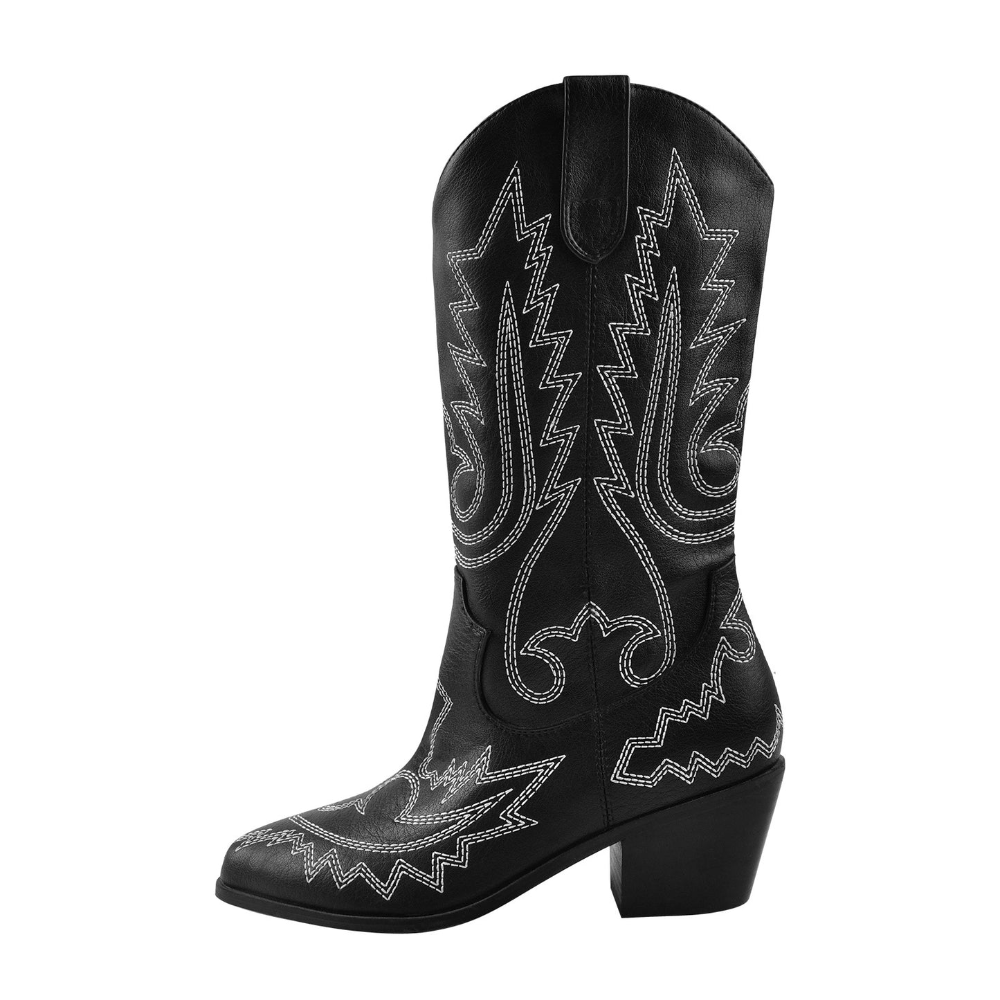 Femme Western-stil højhælede cowboystøvler Stilla