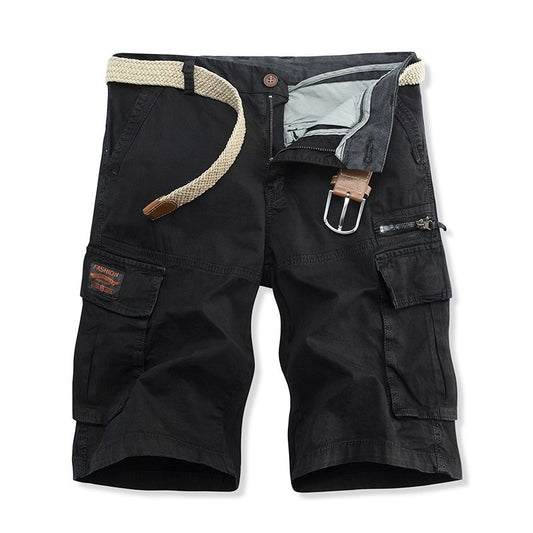 Herrer Cargo Bermuda Shorts med multifunktionslomme-design Stilla