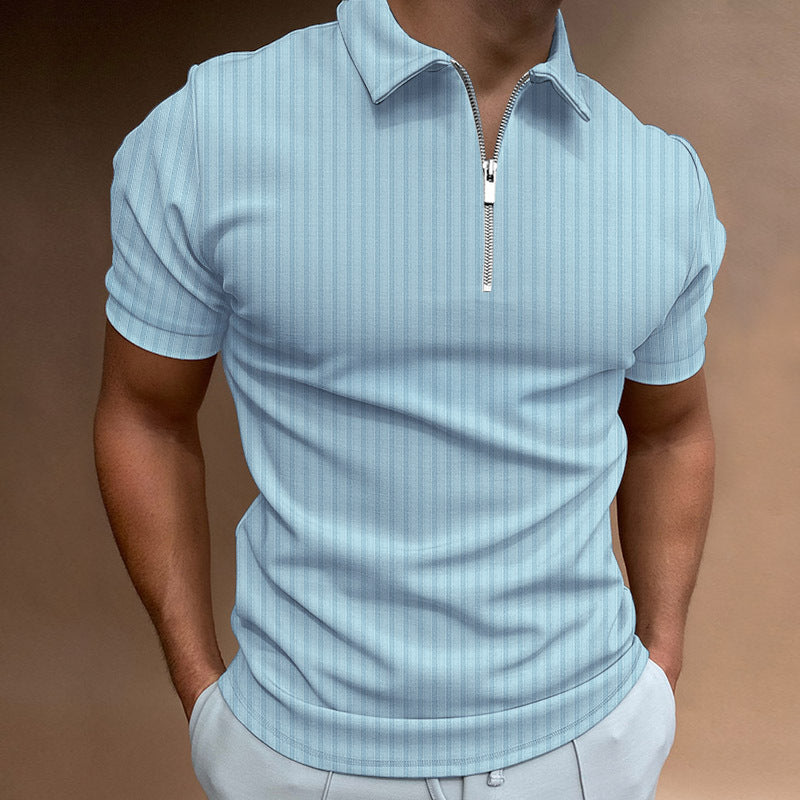 Herrer polo shirt med moderne lynlås og åndbare egenskaber Stilla