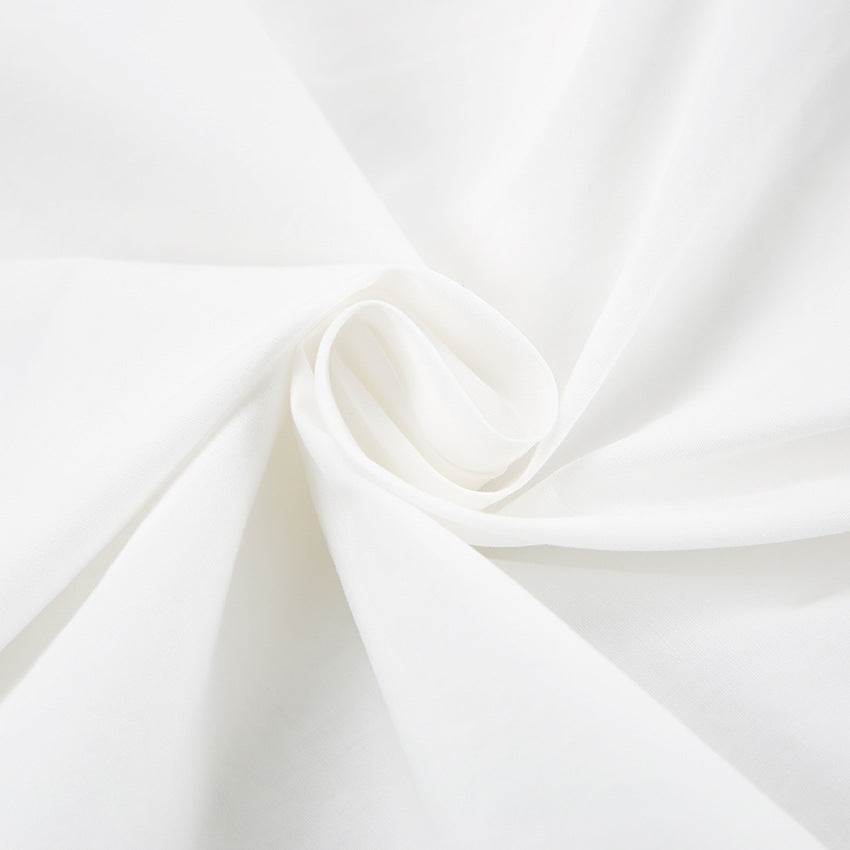 Dame Cropped Bluse med brede Pufferærmer og moderne Krave Stilla