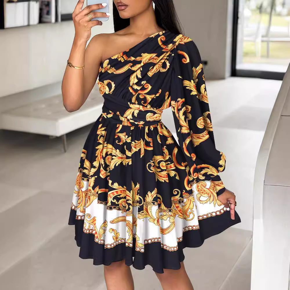 Dame Elegant blomsteraftenkjole Stilla