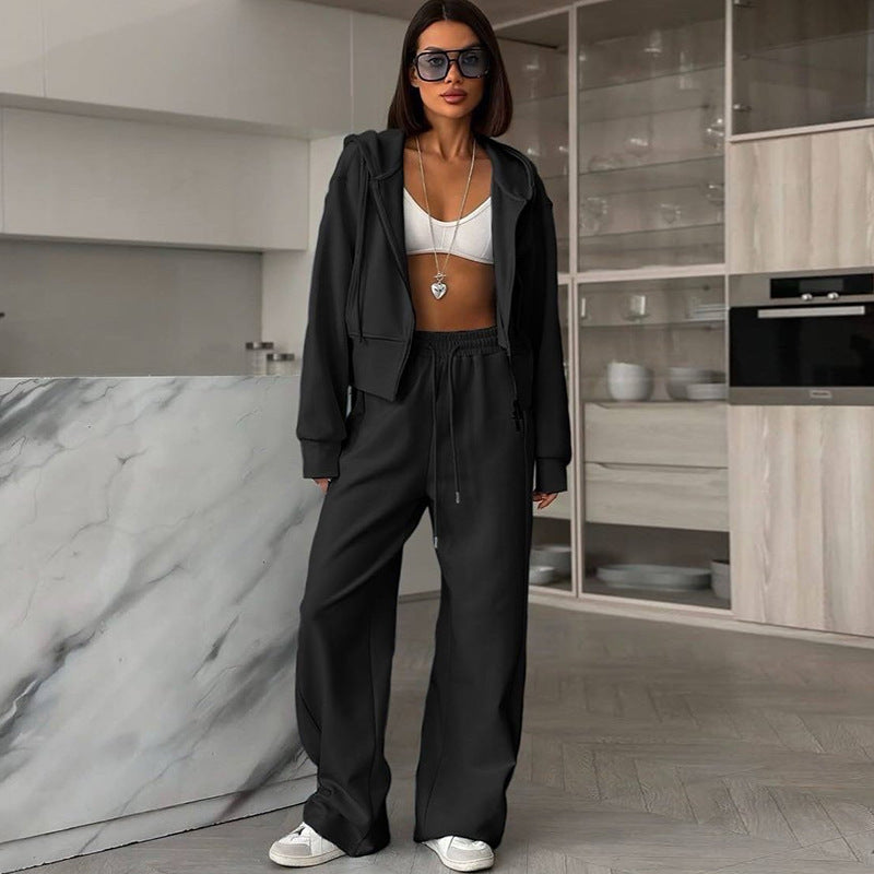 Dame afslappet hættetræningsdragt i blødt sweatsmateriale Stilla