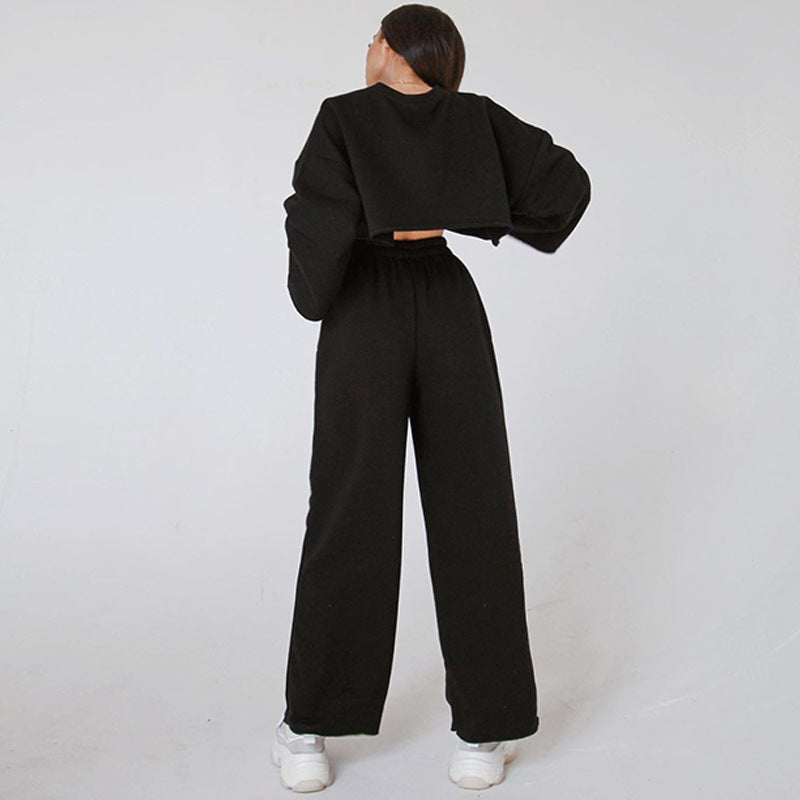 Dame elegant cropped top og løstsiddende bukser Stilla