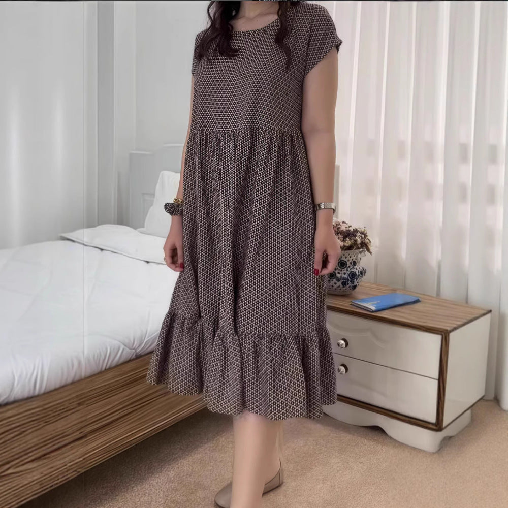 Dame afslappet sommerkjole med voluminøst skørt Stilla