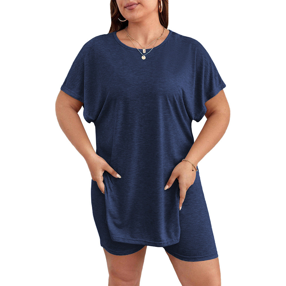 Dame afslappet kortærmet pyjamas-sæt lavet af åndbart materiale med blødt stof Stilla