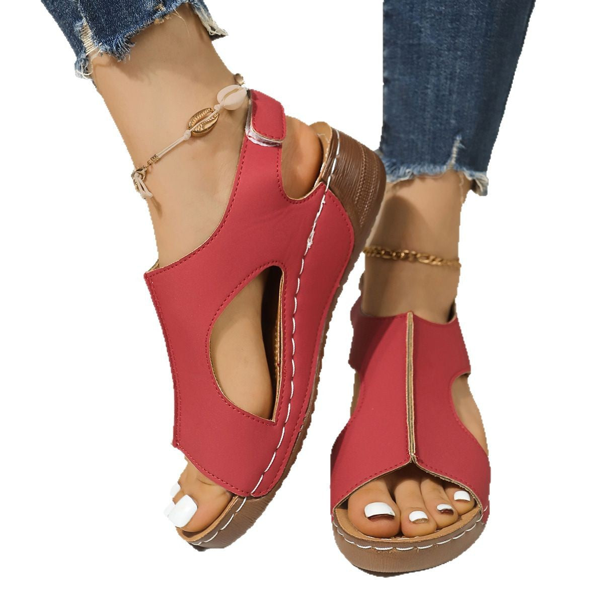 Dame Åbne Sandaler med moderne snit og ergonomisk fodbæ支 Stilla