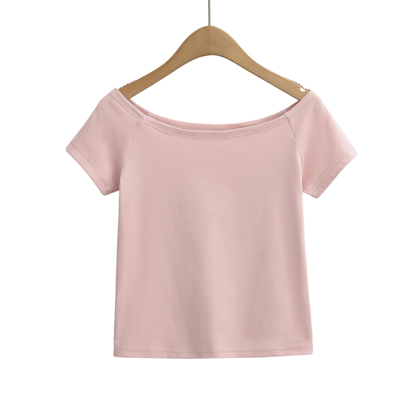 Dame afslappet Off-Shoulder T-shirt lavet af høj kvalitets bomuldsblanding Stilla