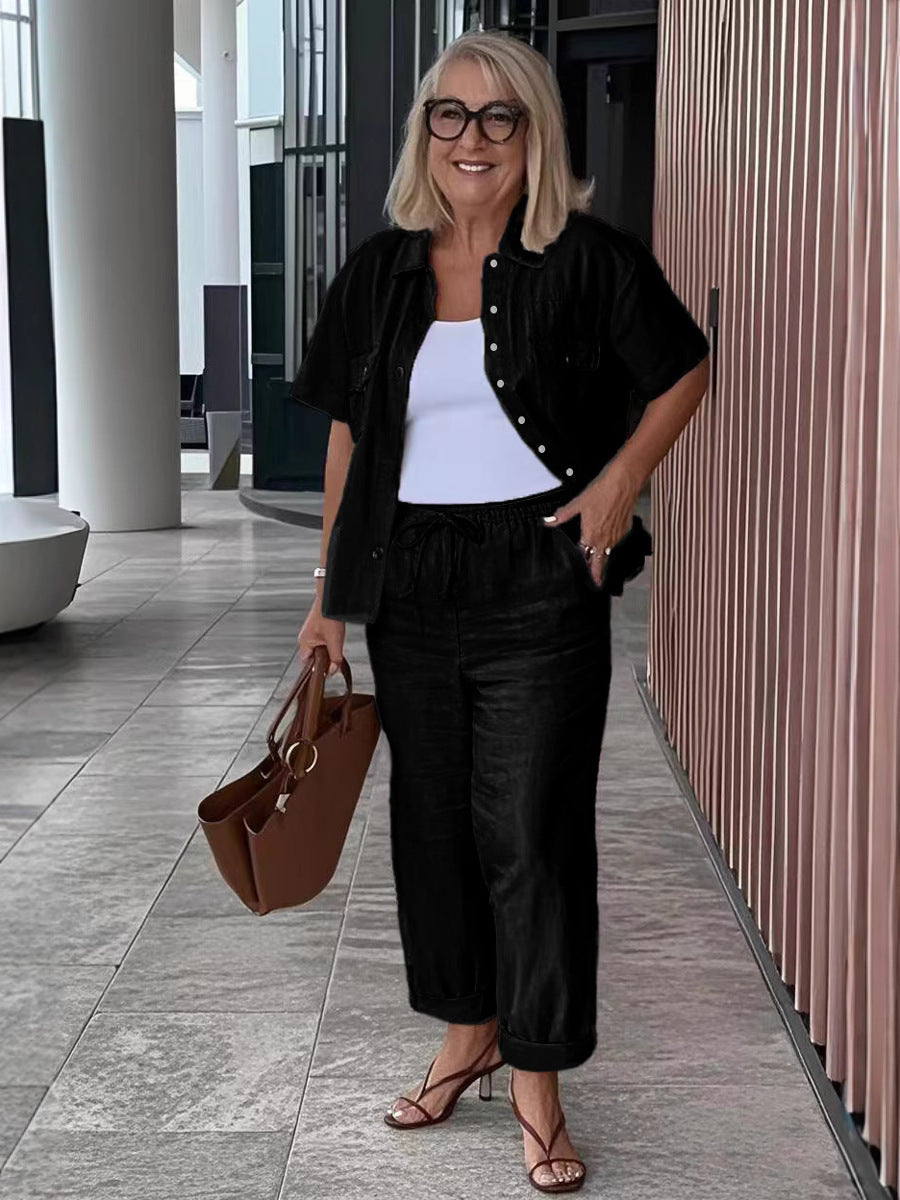 Dame afslappede Chino-bukser med gummibånd Stilla