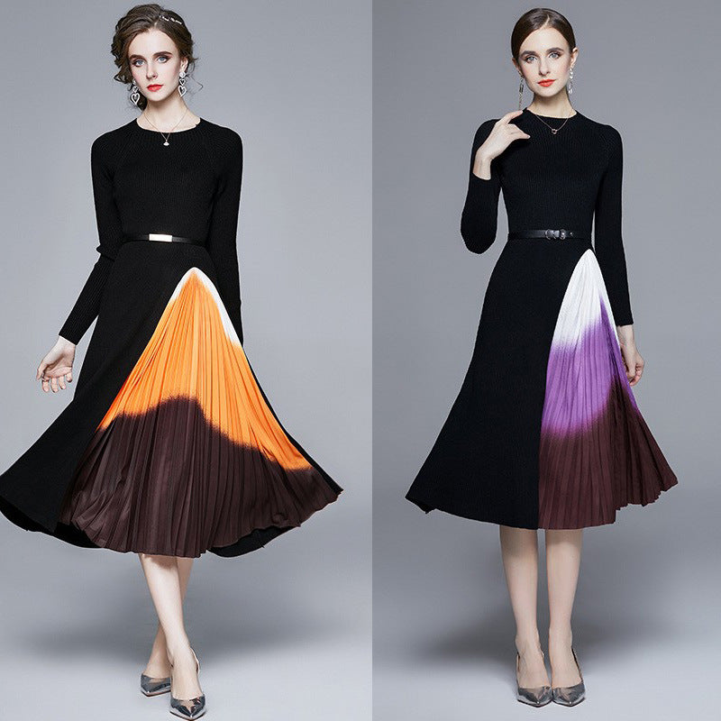 Dame Elegant Fald Midi Kjole Stilla