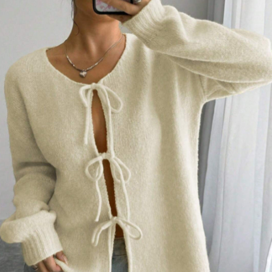 Femme Åben Forside Strikcardigan Stilla