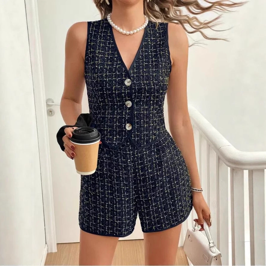 Dame elegant jumpsuit med knapdetaljer Stilla