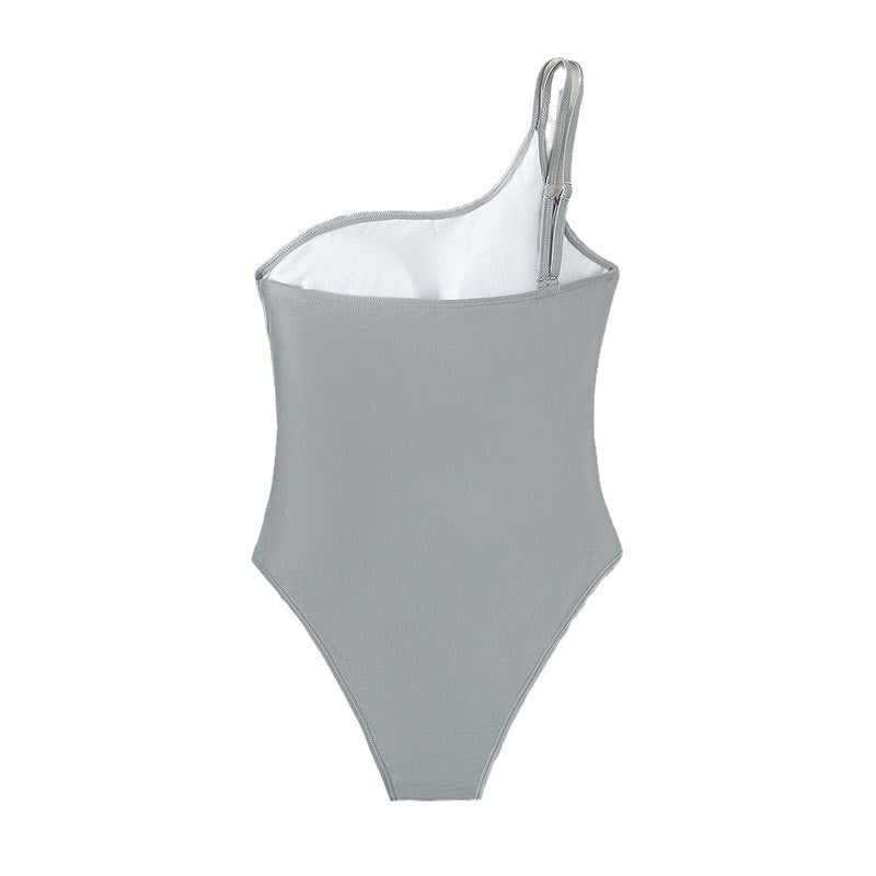 Dame Cut-Out ensfarvet badedragt Stilla