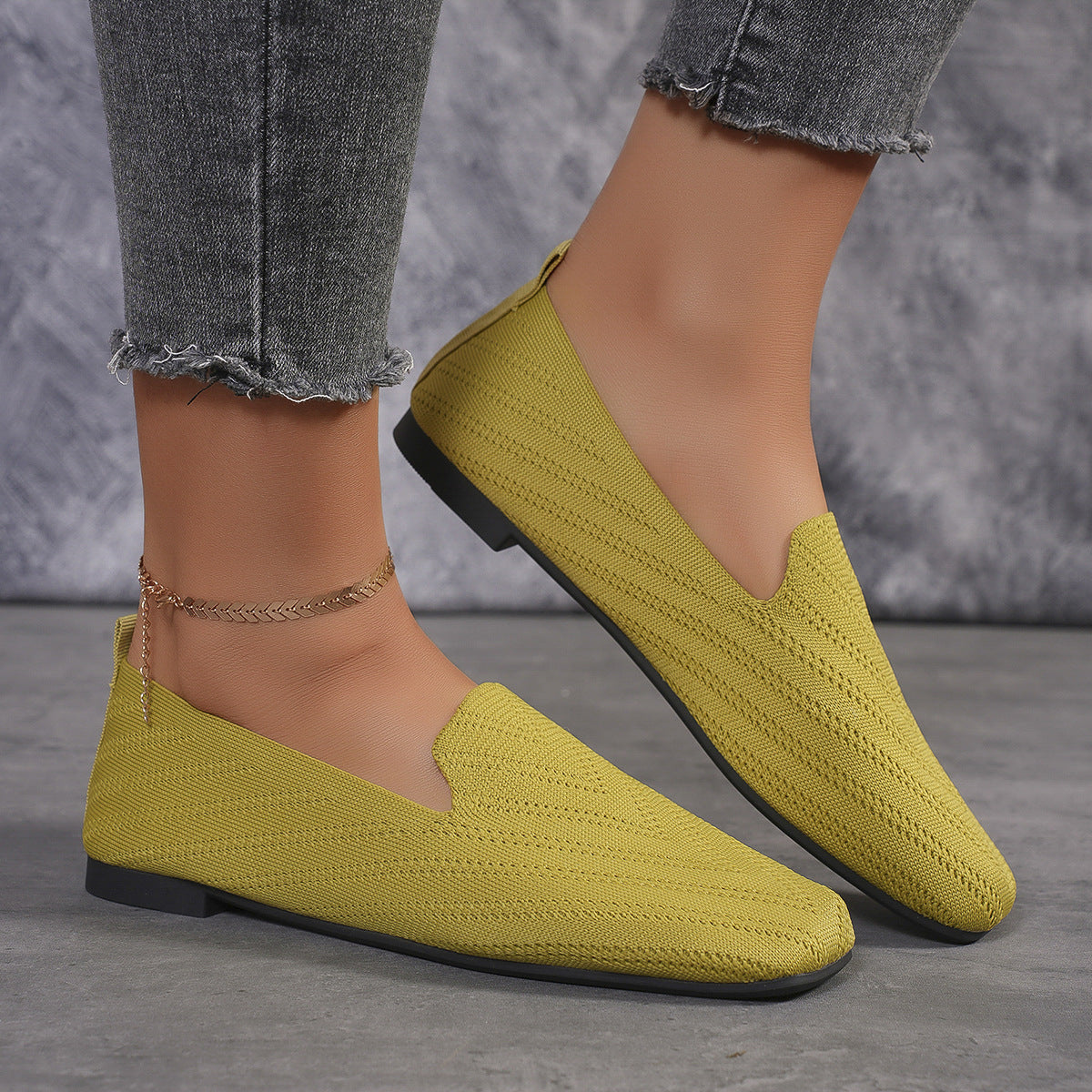 Dame elegante Loafers med åndbart stof og skridsikker sål Stilla