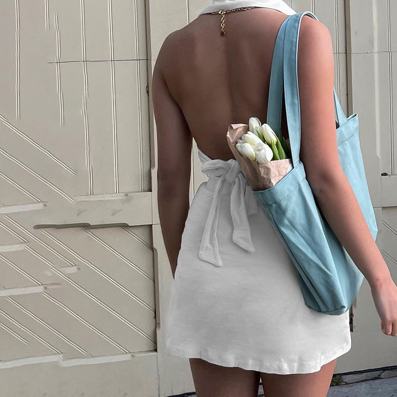 Dame Cropped Button-Up Nederdel Sæt Stilla