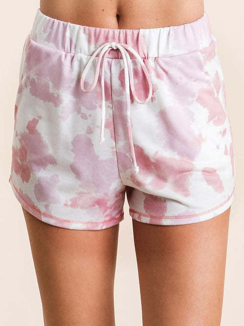 Dame behagelige og afslappede sweatshorts med fashionabel batikmønster Stilla