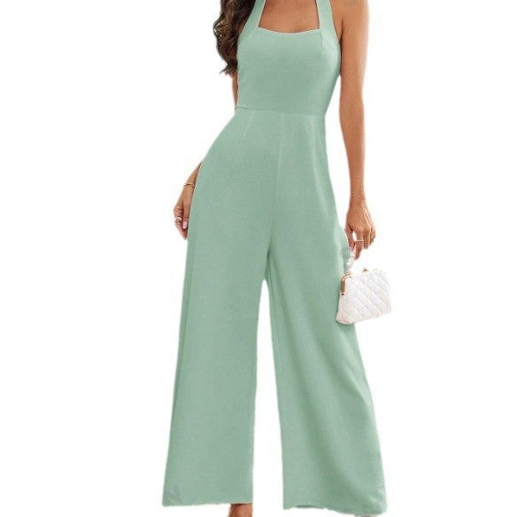 Damer Elegant Jumpsuit med bred ben Stilla