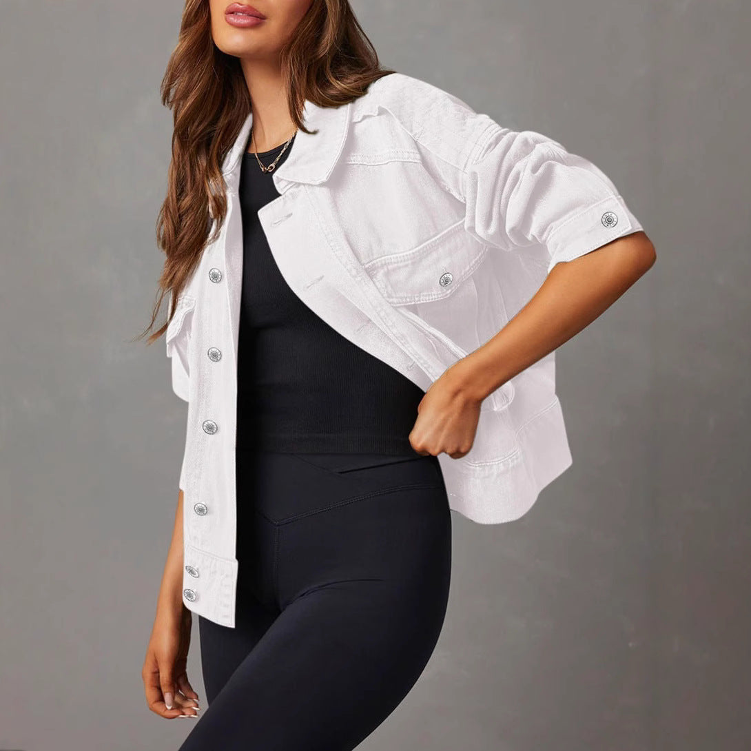 Dame afslappet oversized jakke med praktiske lommer og moderigtigt design Stilla