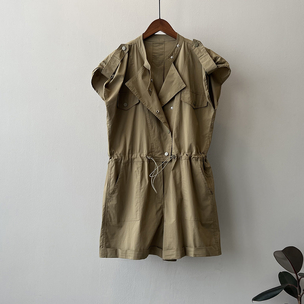 Dame Utility-jumpsuit med alsidige lommer og justerbar talje Stilla