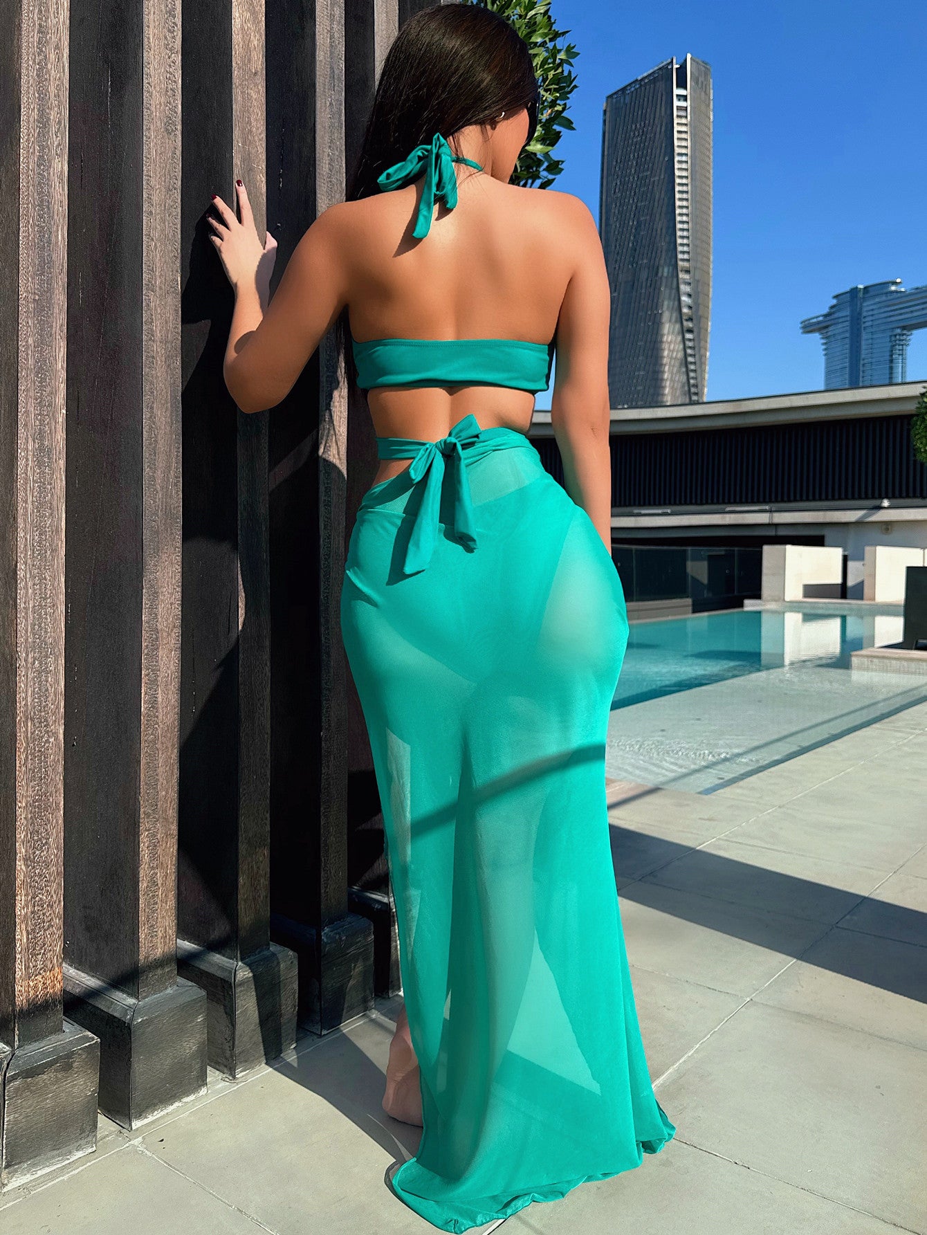 Dame Cut-Out bikini-sæt med justerbare stropper og høj udskæring Stilla