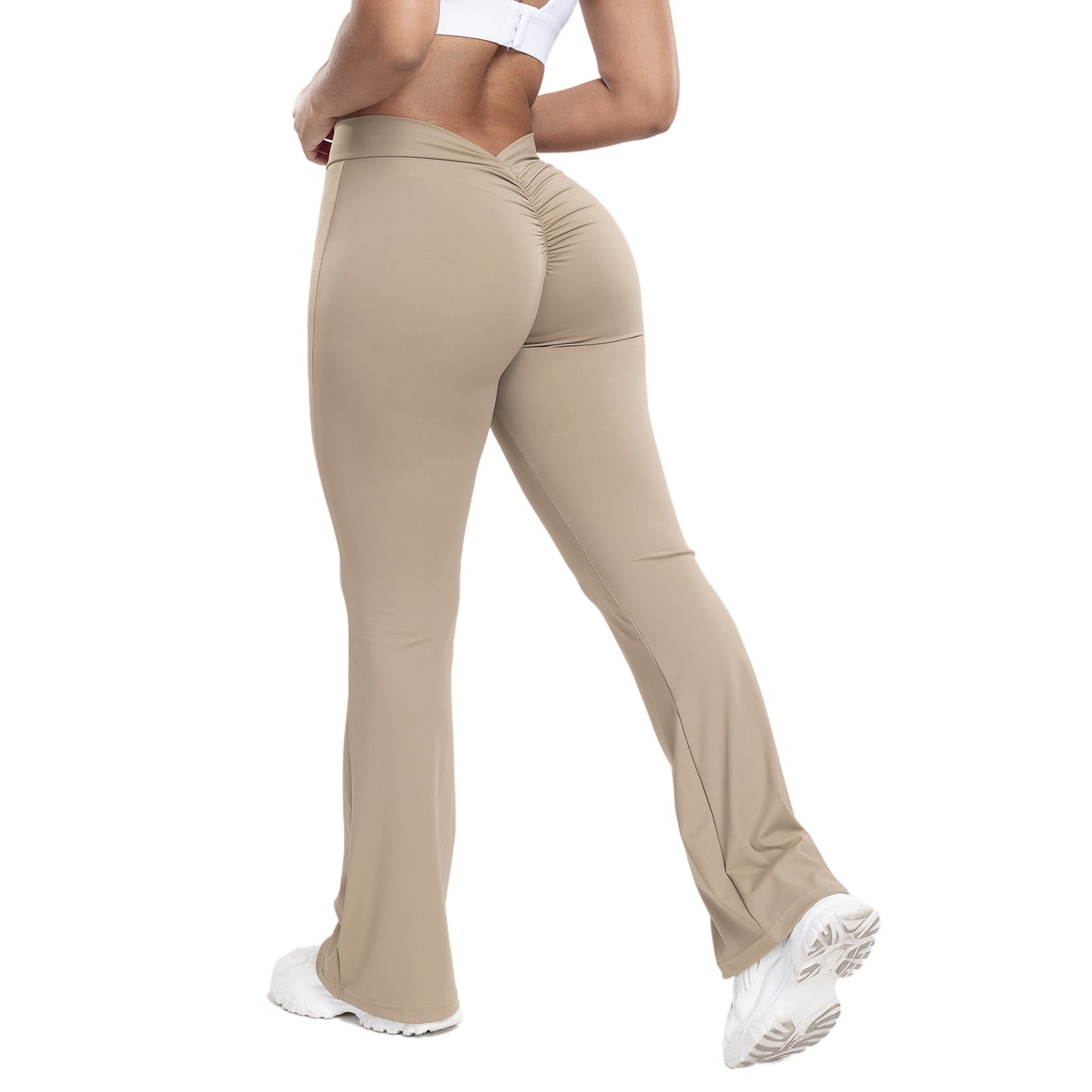 Dame sportleggings med høj talje og rynk Stilla