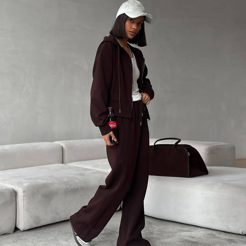 Dame afslappet hættetræningsdragt i blødt sweatsmateriale Stilla