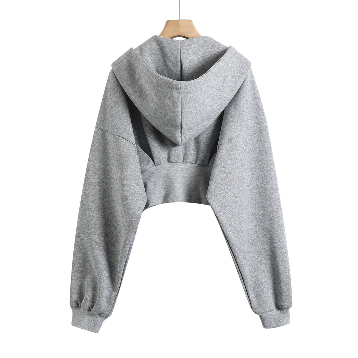 Dame cropped hættejakke med høj krave og afslappet snit Stilla