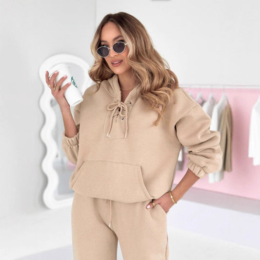 Dame afslappet hoodie med snoretræk Stilla