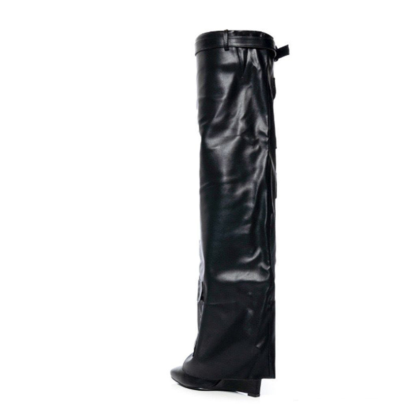 Femme High-Fashion Over-knæet Statement Støvler Stilla