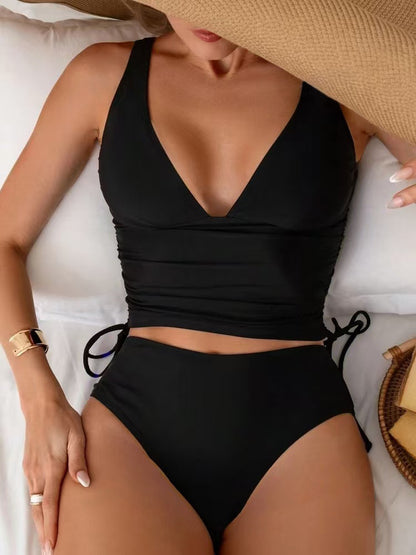 Dame badetøjssæt med hævet snit og V-hals Stilla