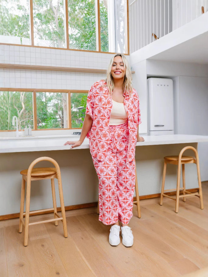 Dame Løs Jumpsuit med blomsterprint og praktiske lommer Stilla