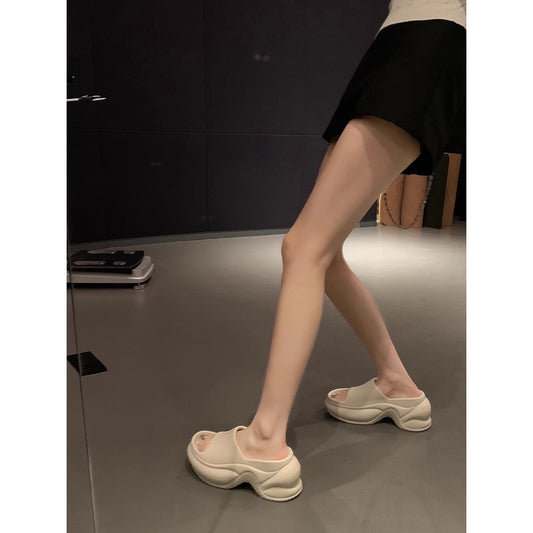 Dame Elegant Åben Bageste Slide Sandaler Stilla