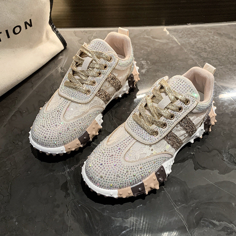 Dame sneakers med funklende stras og moderne design Stilla