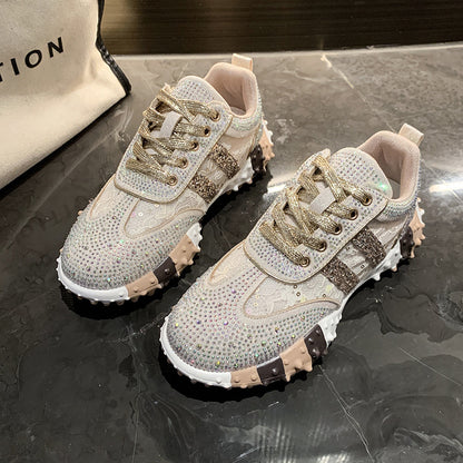Dame sneakers med funklende stras og moderne design Stilla
