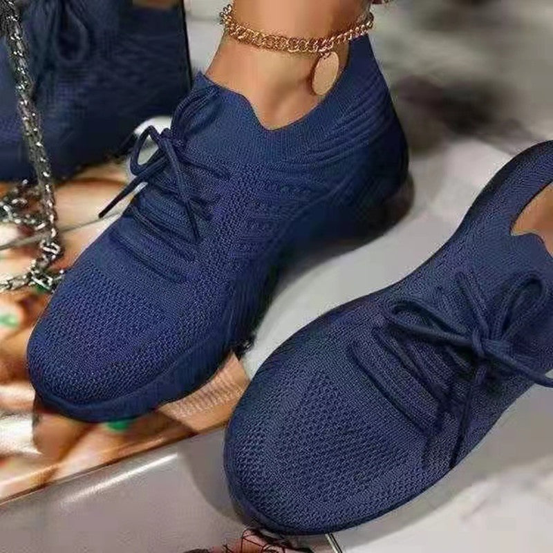 Dame Sporty Sneakers med åndbart strik-overmateriale og fleksibelt sålprofil Stilla